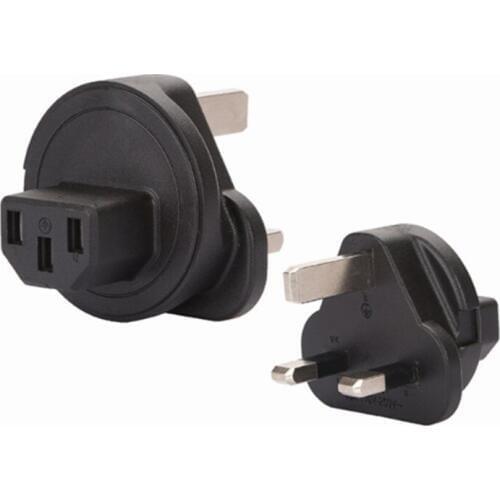 High quality black Copper Standart 10A 250V British standard to IEC320 C13 AC power adaptor UK Conversion plug convert socket