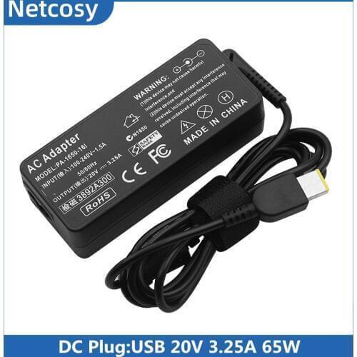 20V 3.25A 65W USB AC Power Adapter Charger For Lenovo X1 Carbon E431 E531 S431 T440s T440 X230s X240 X240s G410 G500 G505 Laptop