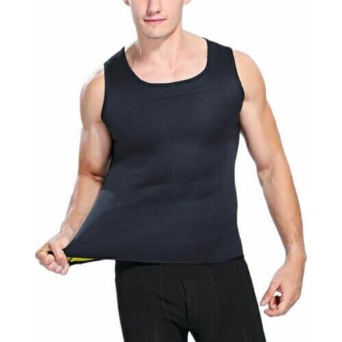 Hot Plus Size Fashion New Tank Men Slimming Belly Belt Zip Corset Neoprene Vest Sauna Sweat Body Shaper