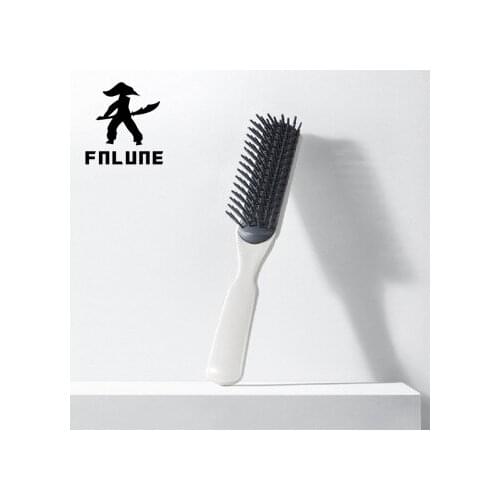 FnLune 1PC Hair Styling Brush Wheat Straw Detangle Hairbrush Salon Hairdressing Straight Curly Hair Comb Women Hair Brush Soft