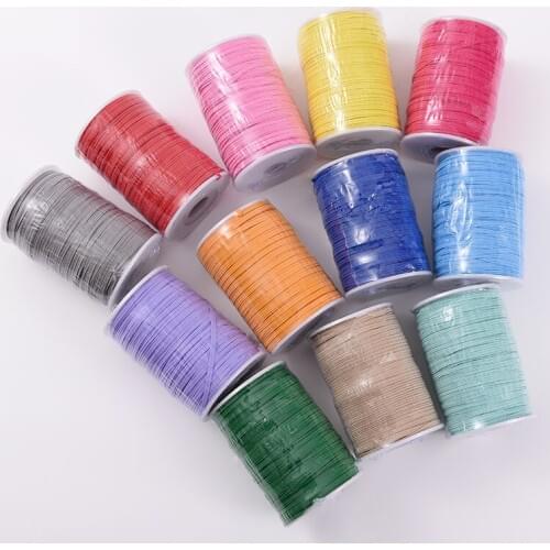 1 Tube 3mm Color Elastic Band Nylon Silicone Elastic Rubber Band Household DIY Lace Decorative Sewing Belt Clothing Accessories