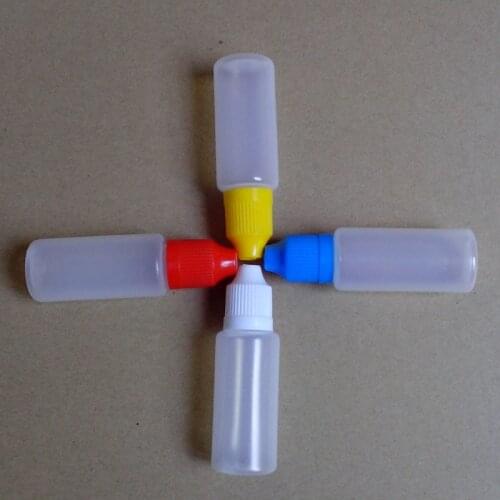 200pcs 10ml Needle Bottle Plastic Dropper Bottles with Childproof Caps E Liquid Soft PE Empty Bottles