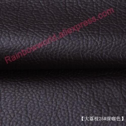 25#deep coffee High Quality Giant Pebble PU Leather fabric like leechee for DIY sofa table shoe bag bed material (50*69cm/piece)