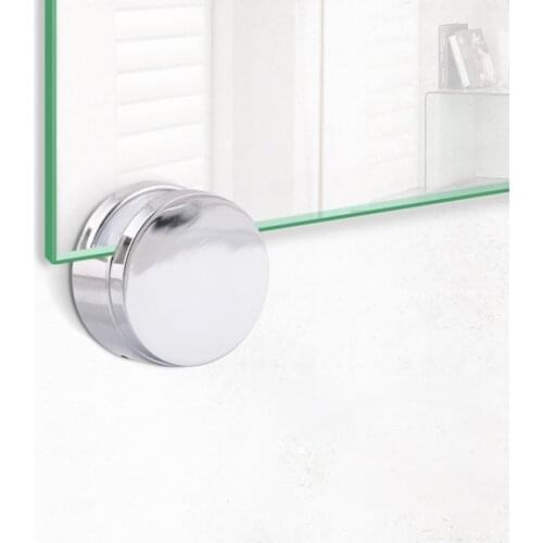 4PCS/Lot Round Glass Mirror Clamp Bathroom Showcase Cabinet Clamp Holder Mirror Clip Glass Clamp for 3-5mm Thickness, Zinc Alloy