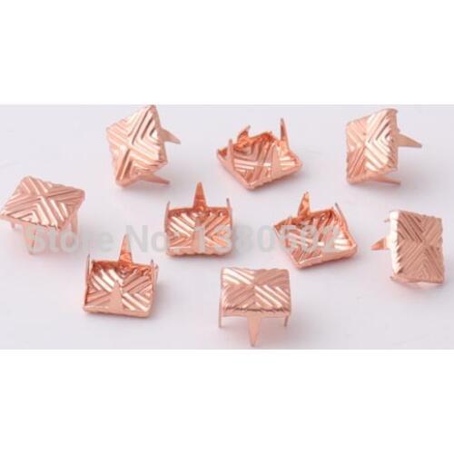 50pcs /lot rose gold color Claw nail for garment rivets Decorative Rivet