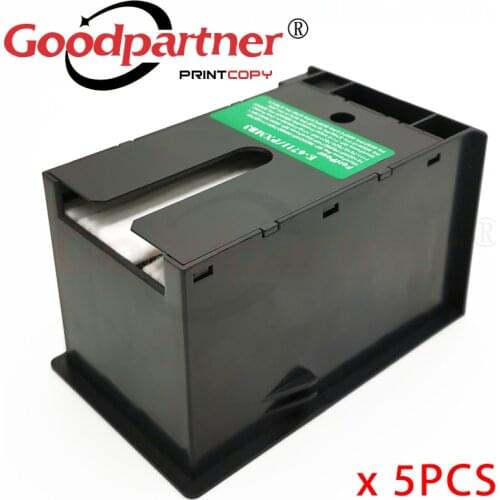 5X T6711 Ink Maintenance Box for Epson WF 7110 7210 7510 7610 7615 7620 7710 7715 7720 3010 3520 3530 3540 3620 L1455 ET-16500