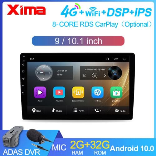 Universal 9/10.1 Inch Android 9.0 Car Multimedia Auto Radio 2Din Autoradio Gps Central Fm Car Stereo for Toyota Suzuki NISSA