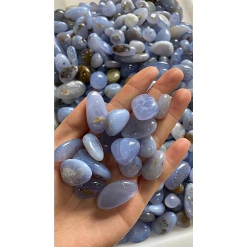Large Piece Natural High Polished Blue Lace Agate Tumble/Gravel/Macadam