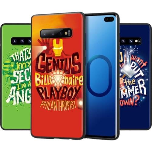 Marvel superhero text For Samsung Galaxy S21 S20 FE Ultra Lite S10 5G S10E S9 S8 Plus Soft Silicone Phone Case
