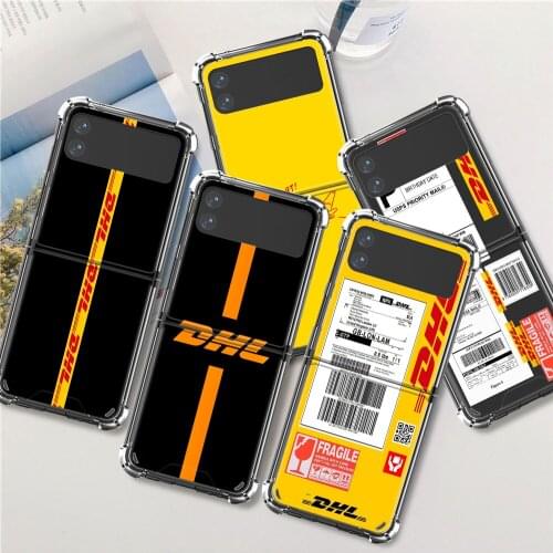 Case For Samsung Galaxy Z Flip 3 5G Funda Z Flip3 Clear PC Hard Shockproof Back Phone Coque Shell Bar Code DHL 50th Express
