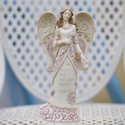 European resin holding screw female angel elf handmade jewelry crafts home decoration birthday gift fairy tale figurine