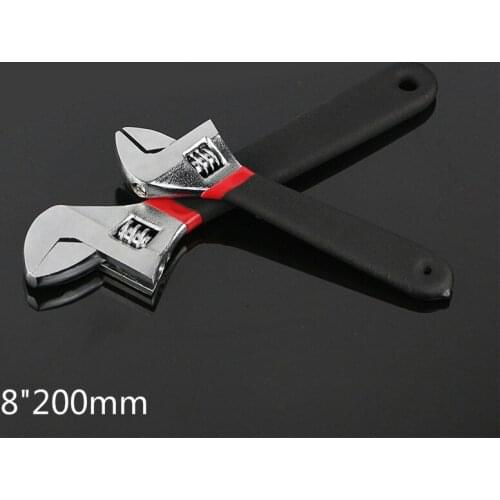YOFE 8 Inch 200mm Rubber Grip Adjustable Wrench High Quality Multi-function Universal Monkey Wrench Hand Tools For Bike Or Car