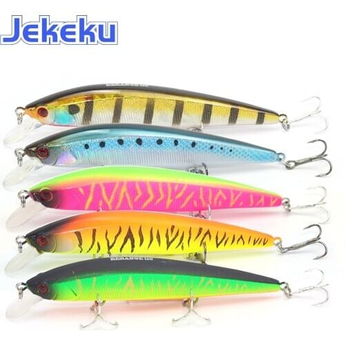 JEKEKU 1pc NEW Hard Minnow Fishing Lure 110mm 15.5g Wobbler Bait with Ball Artificial Bait Swimbait for pike perch