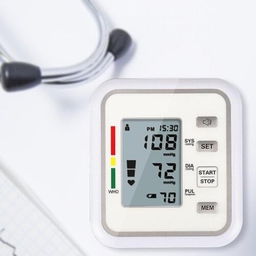 LCD Display Blood Pressure Monitors Upper Arm Cuff Sphygmomanometers Household Digital Tonometer Portable Tensiometer