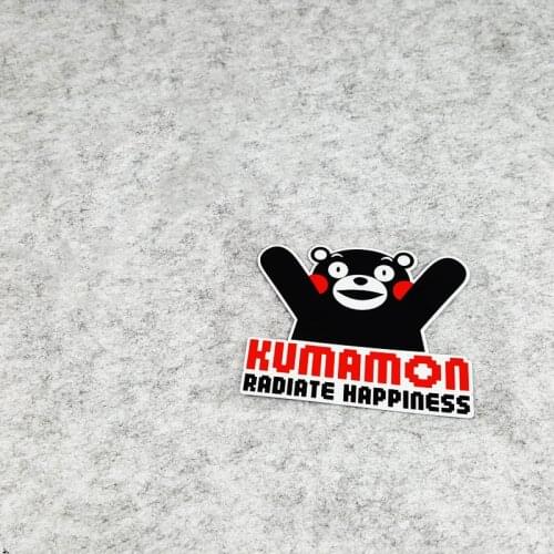 Kumamon happiness Modified Stickers Cute Japan Bear Car Glass Waterproof Decals Racing Motorcycle Graphics