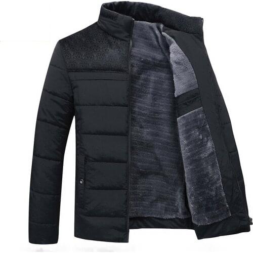 2021 Autumn Winter New Men Fleece Parkas Jacket Men Middle-aged Elderly Thick Warm Jacket High Quality Men Parkas Jacket