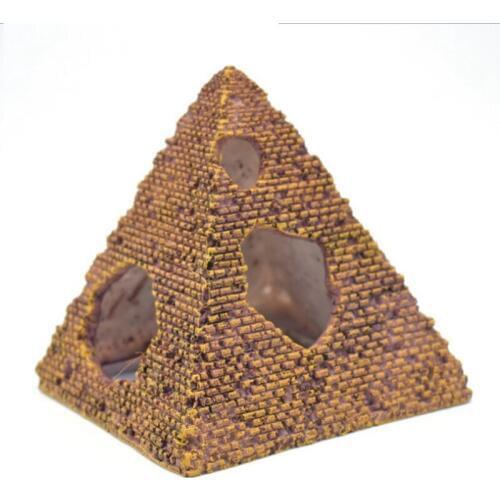 2018 Newly Arrive Fish And Shrimp Shelter Simulation Pyramid Resin Crafts Fish Tank Landscape Aquarium Decoration Cave