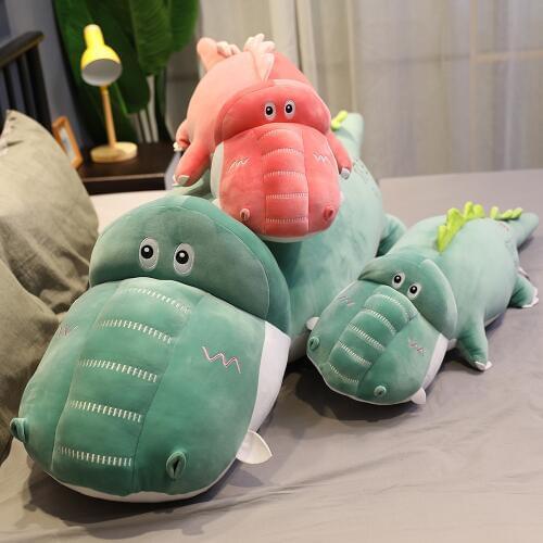 Huggable 1PC 85-130CM Simulation Crocodile Plush Toys Stuffed Soft Animals Cushion Pillow Doll Home Decoration Gift For Children