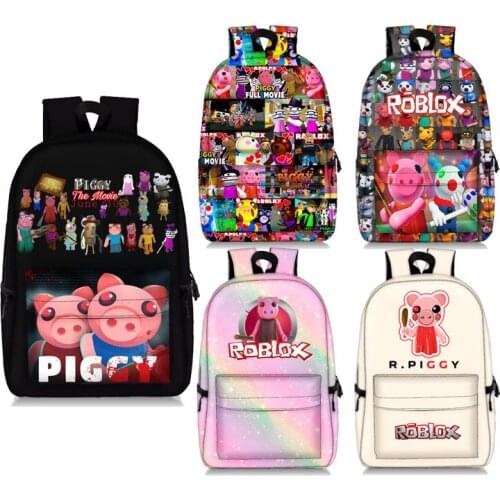 Roblox Piggy Men Backpack Student Schoolbag Waterproof Large Capacity Travel Bagpack High School Bags for Teenage Kids Gift