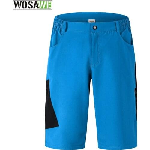 WOSAWE Summer Mens MTB Shorts Breathable Hiking Shorts Loose Outdoor Sports Riding Motorcycle Downhill Mountain Bike Shorts
