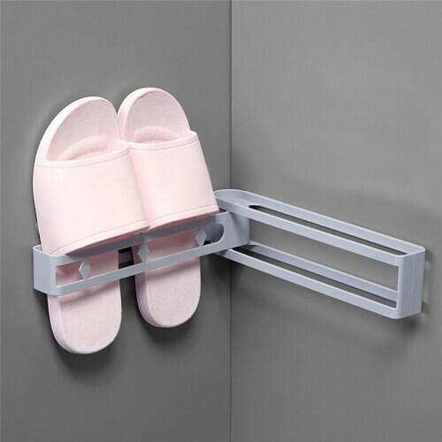 Folding Shoe Rack Multifunctional Suction Cup Durable Wall Hanging Slippers High Heels Home Storage Rack Space Saving Shoe Box20