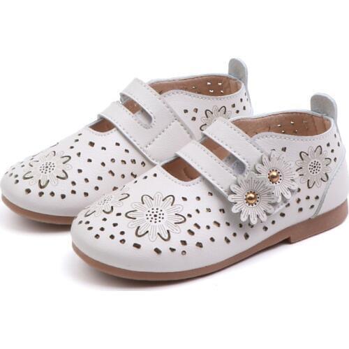 Skoex Girls Fashion Princess Shoes Soft Breathable Children Summer Shoes Cute Flowers Ballerina Slip-on Toddler Casual Flat Shoe