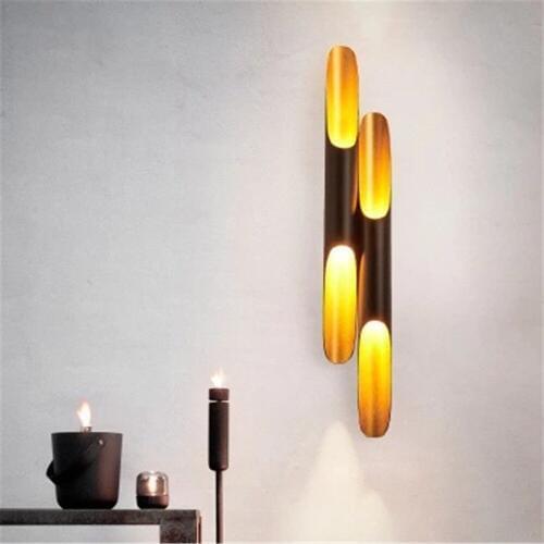 Modern minimalist interior LED bamboo modeling wall lamp Nordic design art hotel corridor bedroom bedside decoration