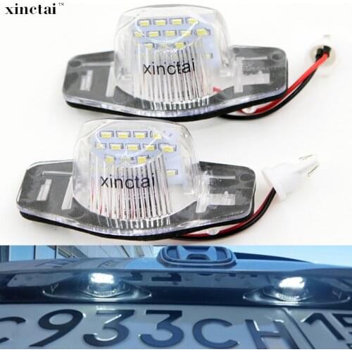 2PCS No Error Canbus LED Number License Plate Light For Honda Jazz Fit CRV Crosstour FR-V/Edix HR-V Insight Odyssey Stream