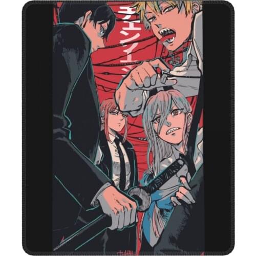 Chainsaw Man Manga Vintage Mouse Pad Denji Pochita Devil Makima Anime Antislip MousePad Rubber Gamer Computer Laptop Pad