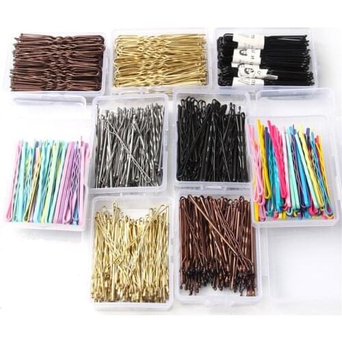 50/100pcs Wedding Alloy Bobby Pins Hair Clips Hairpins Barrette Hairpins Hair Accessories Black Side Wire Folder Styling Tools
