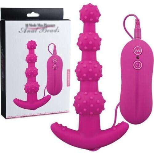 Female Multi-frequency Vibration Pulling Beads Anal Plug G-spot Clitoris Stimulator Anal Massage Vibrator Sex Toys for Woman