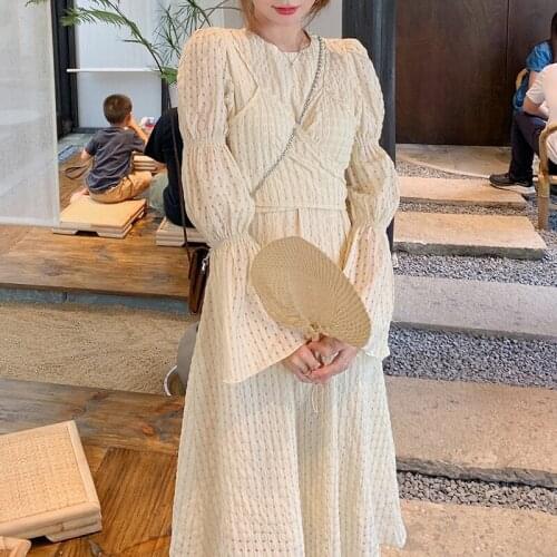 2021 Autumn Pure Color Midi Dress Women Long Sleeve Design Elegant Dress Female Party One Piece Dress Korean Fashion Clothing