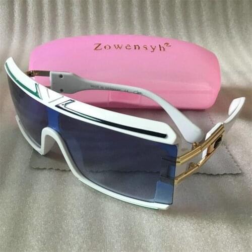 Zowensyh Famous Brand Designer Logo Retro Goggles Gradient Lens Sun Glasses Oversize 4024 women UV400 women Sunglasses 4 colors