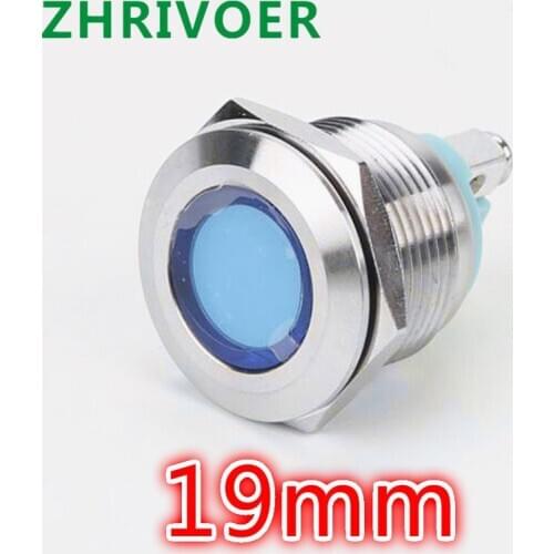 1pcs LED Metal Indicator Light 19mm 3V 6V 12V 24V 220v Waterproof Signal Lamp LIGHT Screw Connect Red Yellow Blue White