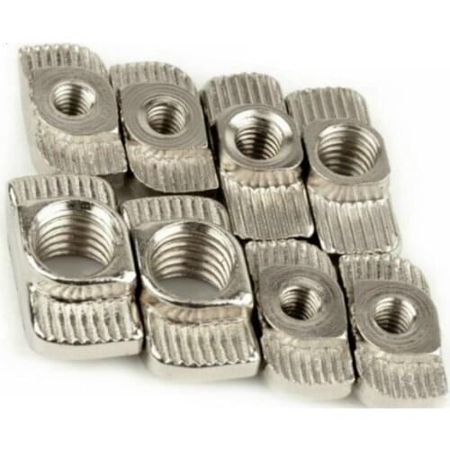 20PCS/lot Carbon Steel M3 M4 M5 M6 M8 Thread T Nut EU Standard T-Slot For 2020 3030 4040 4545 Series Aluminum Profiles