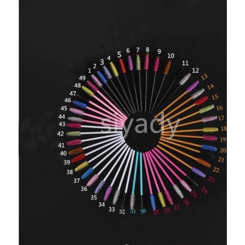 200 PCS/Pack 49 Models Eyelashes Brushes Mascara Brush Beauty Makeup Comb Gold Pink Black Wands Make Up Brushes Tool