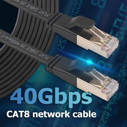 40Gbps Cat8 Ethernet Cable SFTP LAN Patch Cord with Gold Plated RJ45 Connector for Office Caring Computer Supplies