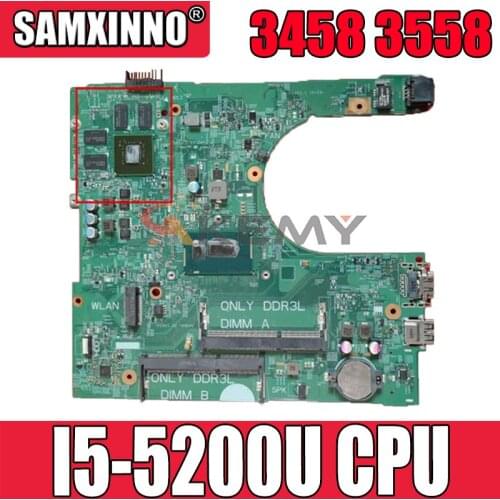 Akemy I5-5200U FOR Dell Inspiron 3458 3558 Laptop Motherboard 14216-1 1XVKN CN-0NWJK1 NWJK1 Mainboard 100% tested