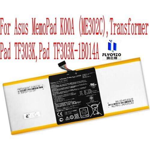 High Quality 3.7V 25Wh C12P1301 Battery For Asus MemoPad K00A (ME302C),Transformer Pad TF303K,Pad TF303K-1B014A Laptop