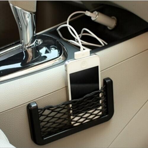 Car Net Bag Phone Holder Storage Pocket Organizer for Geely SC7 MK CK Cross Gleagle Fiat Punto 500 Palio Argo grande