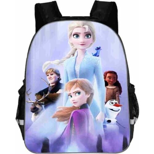 Disney Cartoon Princess Printing Backpack Children Snow Queen School Bags Backpack Girls Kindergarten Bag Elsa Backpacks