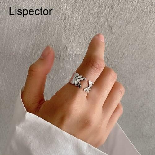 Lispector 925 Antique Sterling Silver Retro Arrow Rings for Women Men Vintage Party Versatile Ring Casual Unisex Rock Jewelry