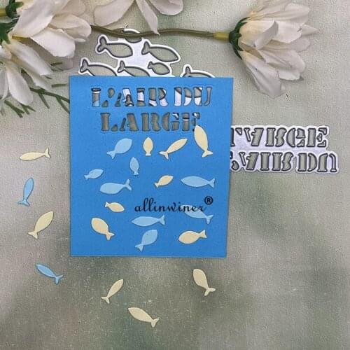 Little fishes letters Metal Cutting Dies Stencils Die Cut for DIY Scrapbooking Album Paper Card Embossing