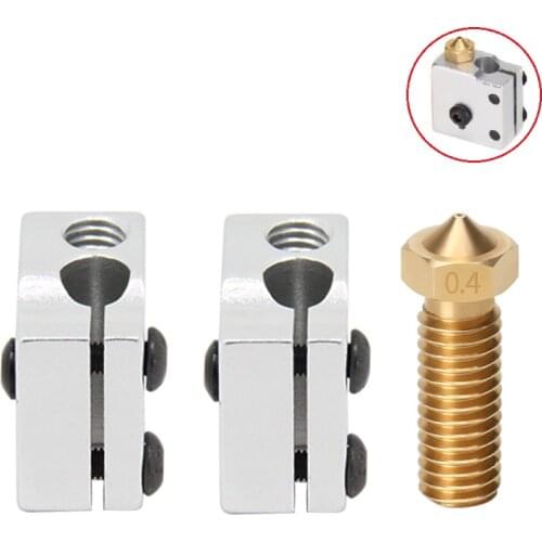 MEGA 2pcs/lot E3D V5 V6 Volcano Heater Block 3D Printers Part Hot End 1.75 3.0mm Filament Extruder Heater Aluminium Heated Block