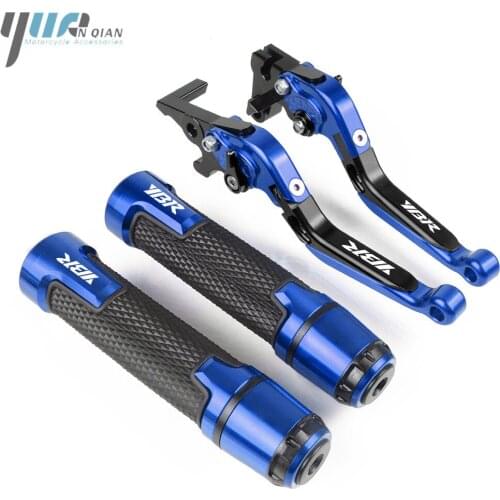 Motorcycle Accessories Adjustable Racing Brake Clutch Levers Handlebar Hand Grips Set handbar grip For YAMAHA YBR 125 2005-2014