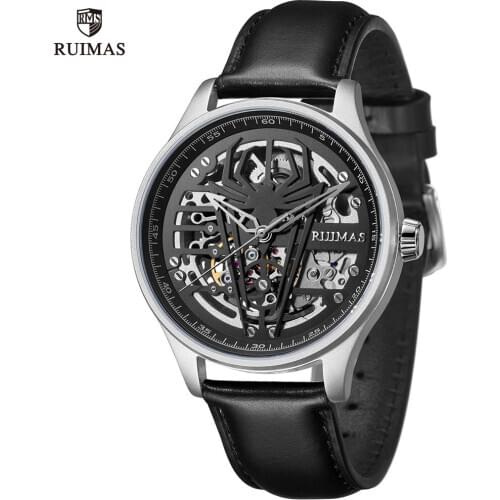 RUIMAS Luxury Top Brand Automatic Watches Men Leather Waterproof Casual Mechanical Watch Man Military Sport Wristwatch Male 6787