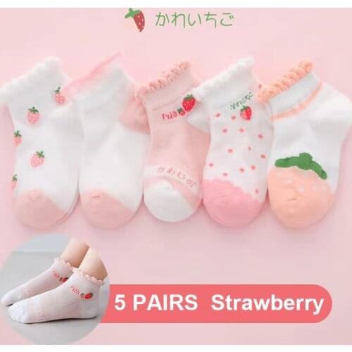 5 Pairs/lot Spring Autumn Cartoon Fruit Animal Soft Cotton Knit Baby Socks Kids Boy Newborn Baby Girl Boys Socks For 0-11Yrs