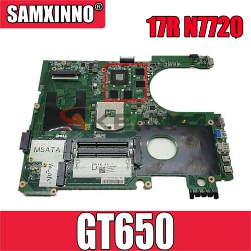 Original Laptop motherboard For Dell Inspiron 17R N7720 7720 5720 Mainboard DA0R09MB6H1 072P0M CN-072P0M SLJ8E GT650