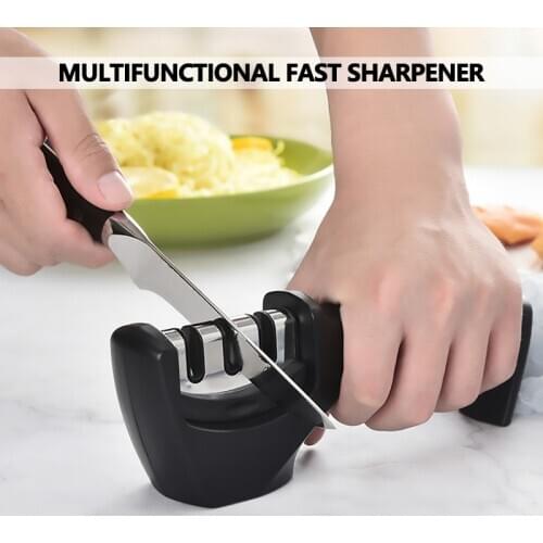 Professional knife sharpener 3 Stages diamond Tungsten steel ceramics scissors sharpener tools Sharpening Stone knives Grinder