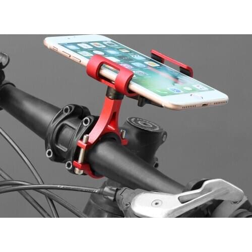 Adjustable Aluminum Alloy Bicycle Handlebar Cradle Phone Mount Sand fits for 3.5-6 Inches Cell Phones
